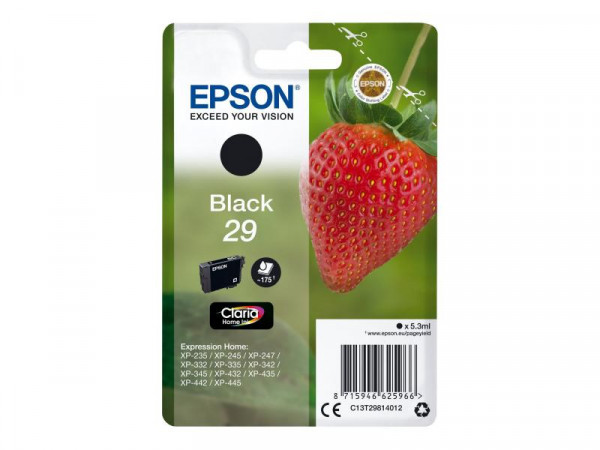 Patrone Epson 29 Expression Home XP black T2981 5,3ml