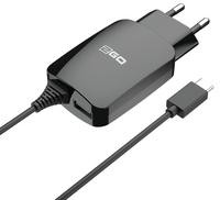 2GO USB-Netz-Ladegerät DUO USB Type-C 3.1, 1x USB 2400mA sw