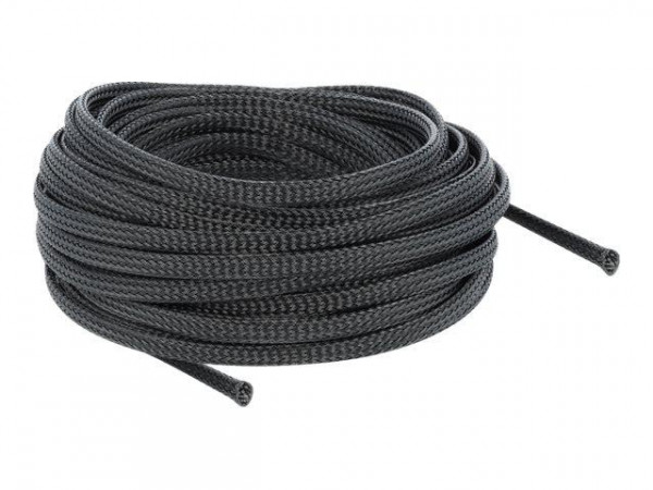 DELOCK Geflechtschlauch dehnbar 10m x 6mm schwarz