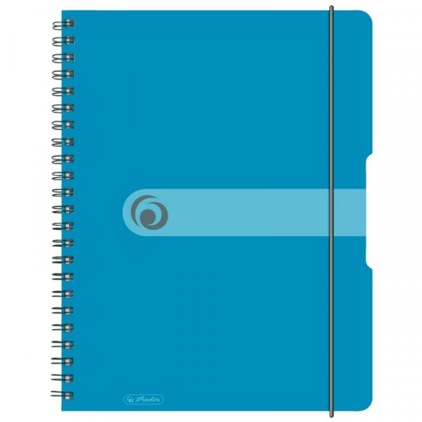 Herlitz Spiralblock "to go" PP-Cover A4 80 Bl. blau transp.