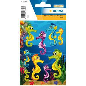 HERMA Sticker MAGIC Seepferdchen Neon