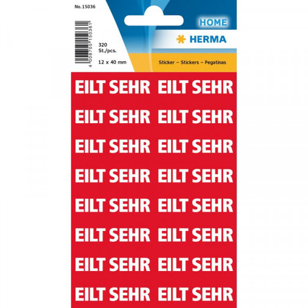 HERMA Textetiketten "eilt sehr" 