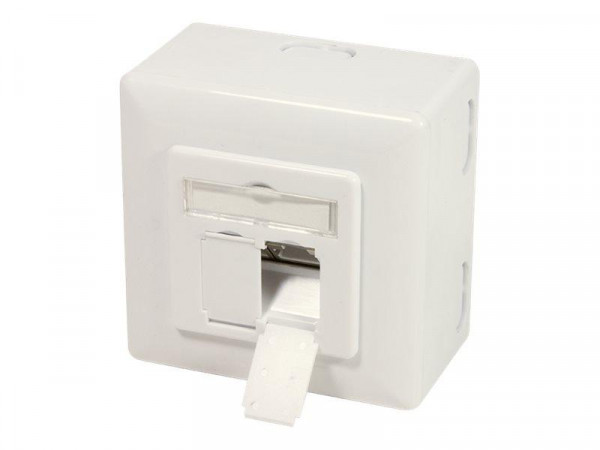 LogiLink CAT 6A Auf und Unterputzdose vollgeschirmt RAL 901
