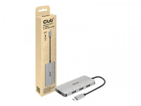 Club3D USB-Hub USB 3.1 Typ C > 4x USB 3.1 Typ A 10Gbps