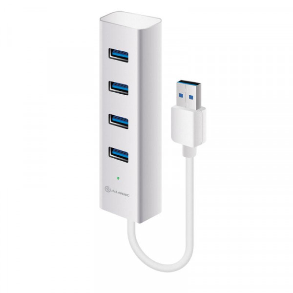 Alogic USB 3.0 4-Port USB Hub Alu Silber Premium Series