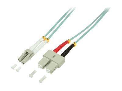 Glasfaser Patchkabel OM3 50/125Á LC-SC 1,0m türkis