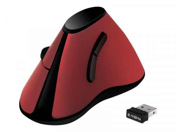 LogiLink Maus Ergonomisch Vertical 5 Tasten 1000dpi rot