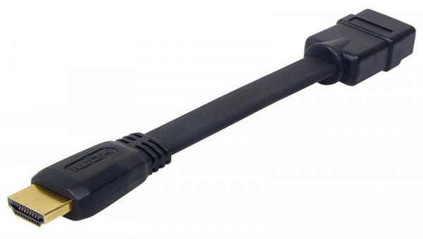 KAB 16cm HDMI Adapterflachkabel Stecker auf Buchse