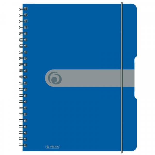 Herlitz Spiralblock "to go" PP-Cover A4 80 Bl. opak blau