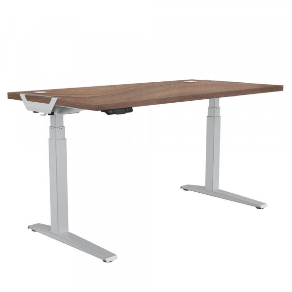 Fellowes Tisch Levado 140x80cm elektrisch walnuss-silber