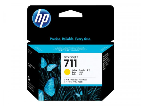 Patrone HP Nr.711 yellow 3-Pack