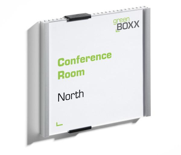 DURABLE Türschild Info Sign 149x148,5mm metallic silber