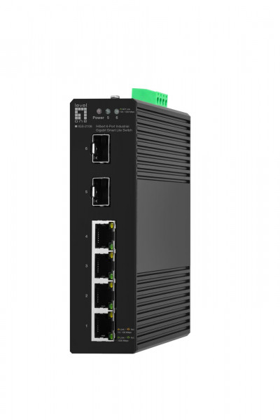 LevelOne Switch 6x GE IGS-2106 2xSFP, 4xRJ45 schwarz