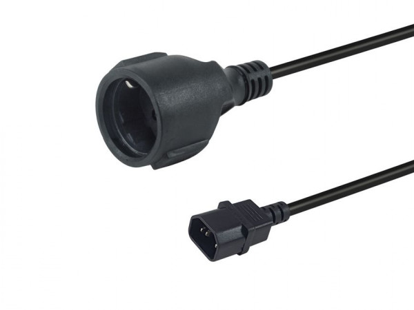 Equip Netzkabel Anschl. C14 -> CEE7/3 0.25m schwarz