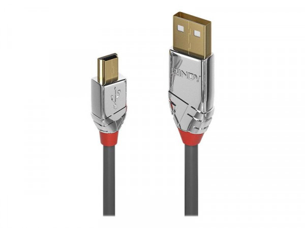 Lindy USB 2.0 Kabel Typ A/Mini-B Cromo Line M/M 2m