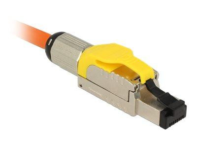 DELOCK RJ45 Stecker feldkonfektionierb. Cat6A Metall gesch.