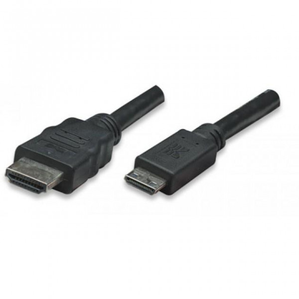 Techly HDMI kabel High Speed mit Ethernet-Mini HDMI, 1,8m sw