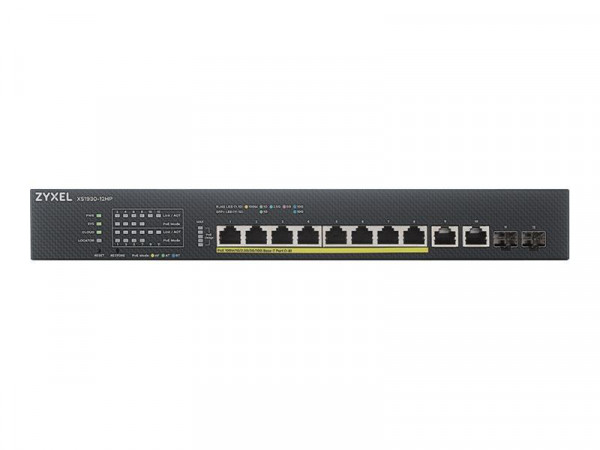 ZyXEL XS1930-12HP 12-Port Multi GB Switch m. 2SFP+Up 375W