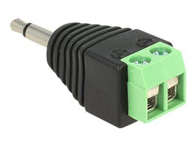 Adapter Delock Terminalblock 2Pin -> 3,5mm Klinke Stecker