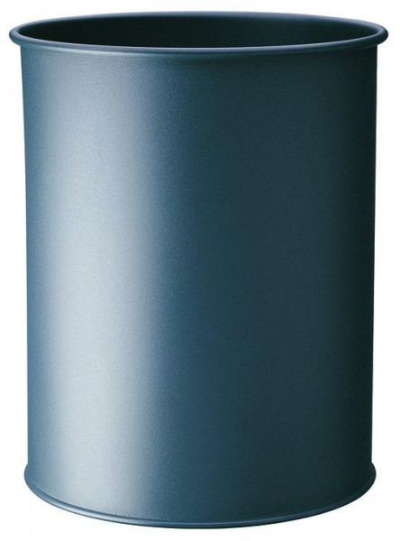 DURABLE Papierkorb Metall rund 15 Liter Anthrazit