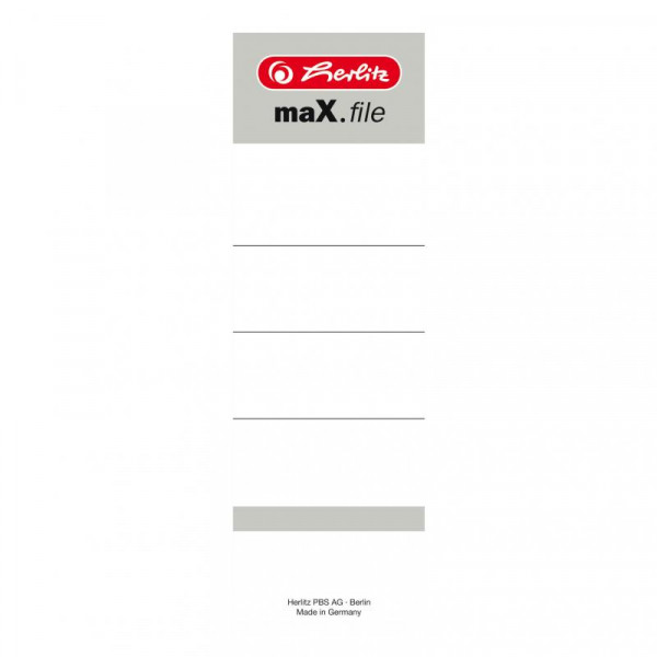 Herlitz Ordnerrückenschild 60x190mm 10 Stk. Papier selbstkle