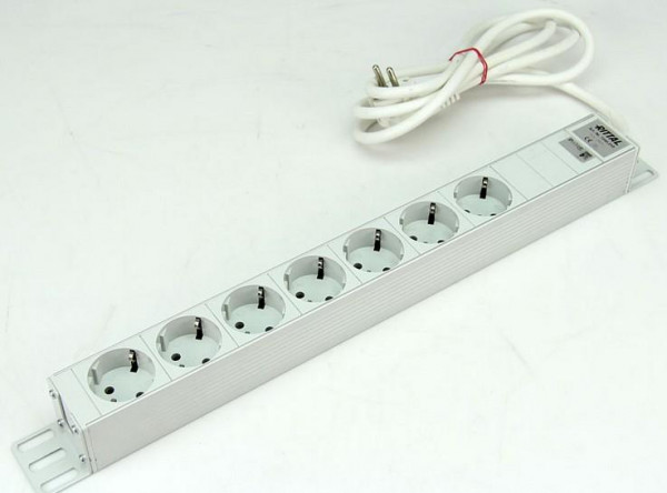 Steckdosenleiste 48,3cm Rittal 7fach ohne Schalter 230V/16A
