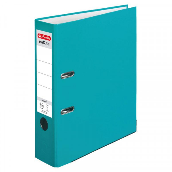 Herlitz Ordner maX.file protect A4 8cm türkis Einstecksch.