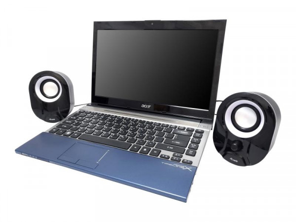 equip Stereo 2.0 Lautsprecher f. Notebook u. PC, schwarz/wei