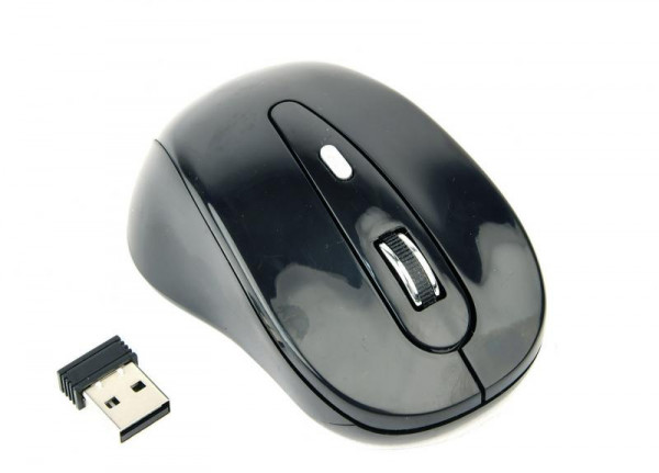 GEMBIRD Maus Wireless 6 Tasten silber-schwarz