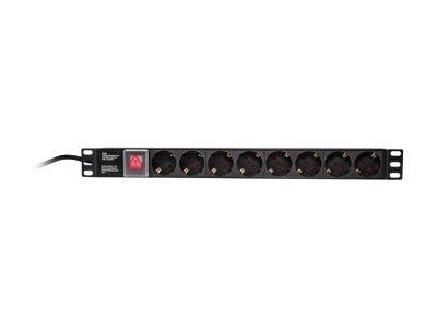 LogiLink Steckdosenleiste 19" 8fach mit An/Aus Schalter