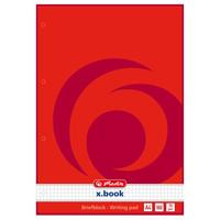 Herlitz Briefblock A4 100 Blatt kariert 4-Loch geleimt