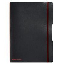 Herlitz Notizheft flex A4 PP schwarz 2x 40Bl. kariert/linie