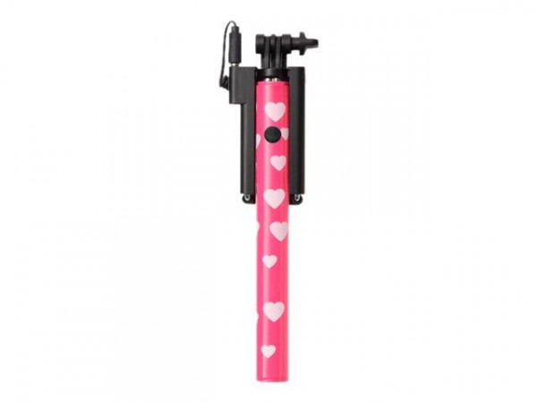 Selfie-Stick Ultron cable mini Hot Shot pink white heart