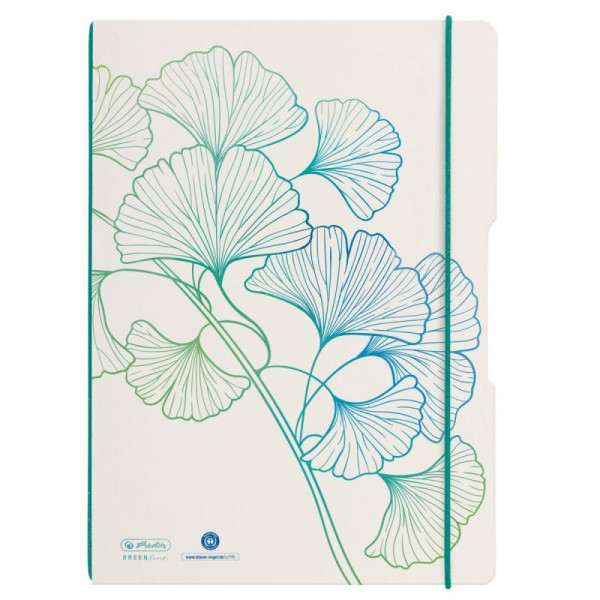 Herlitz Notizheft flex A4 GREENline 2x40 Blatt lin/kar Ginkg