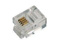 LogiLink Modular Plug for flat cables, RJ11 6P4C