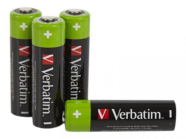 Verbatim RECHARGEABLE BATTERY AA 4 PACK / HR6