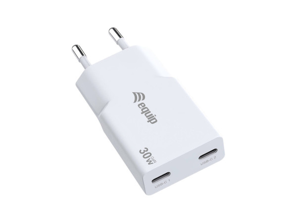 Equip Ladegerät 2Port 30W GaN Slim,1xUSB-C PD weiß