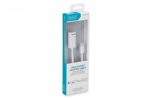 DIGITUS DisplayPortKabel miniDP -> HDMI-A St/Bu 0.15m 1.1a