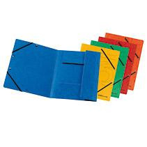 Herlitz Einschlagmappe A4 Karton farb.sort. Gummiz. 10er Pac