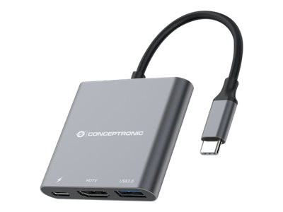 CONCEPTRONIC Dock USB-C ->HDMI,2xUSB3.0,PD,SD 0.15m