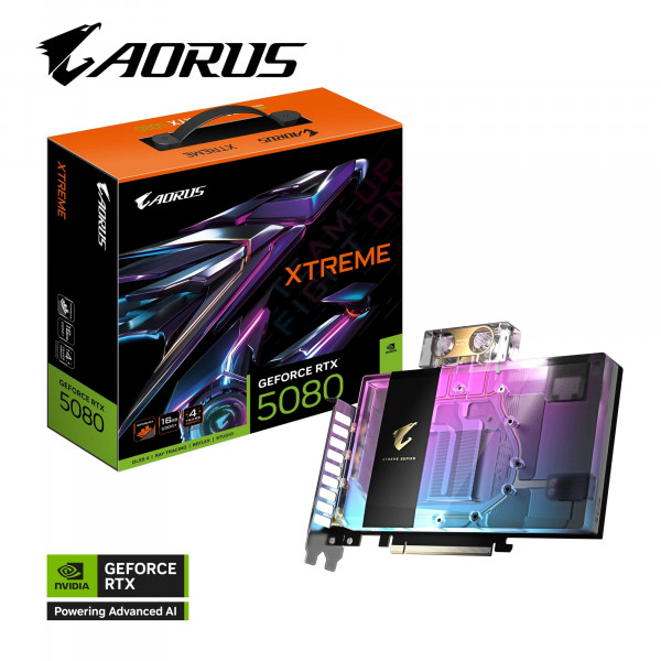Gigabyte RTX5080 AORUS Xtreme WF WB 16GB GDDR7 HDMI 3xDP