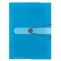 Herlitz Gummizugmappe A4 PP transparent blau