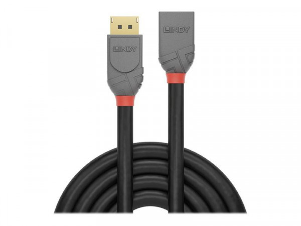 Lindy DisplayPort 1.4 Verlängerungskabel 3m, Anthra Line