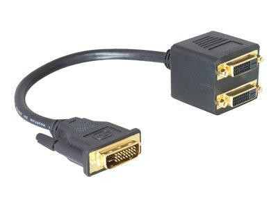 DVI Adapter Delock DVI(24+1) -> 2x DVI(24+1) St/Bu