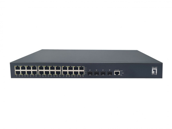 LevelOne Switch 24xGE GTP-2871DP 4x10GSFP+19",24xPorts 400W