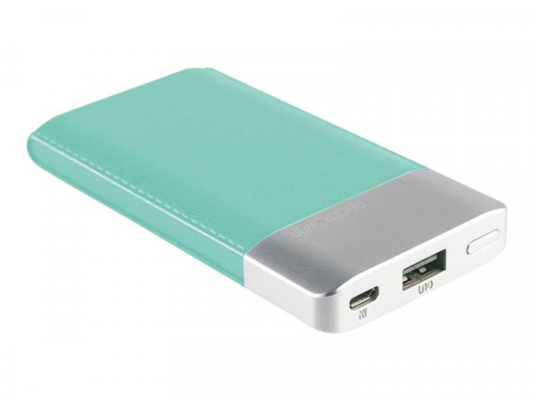 Powerbank RealPower PB-4000 Fashion Lake Blue (lederoptik)
