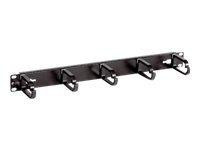 Equip Kabelmanagement Panel 19" 1HE schwarz mit 5 Kabelhalte