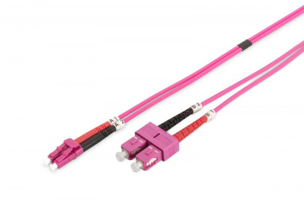 DIGITUS LWL Patchkabel LC -> SC 1.00m Multimode Duplex OM4