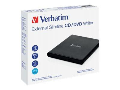 DVW Verbatim ext. Slimline USB2.0 CD/DVD Brenner o. Nero