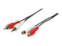LogiLink Audioverlängerungskabel - RCA x 2 (W)